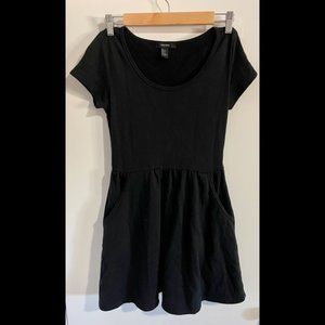 Forever 21 Womens Skater Black Dress, Size S